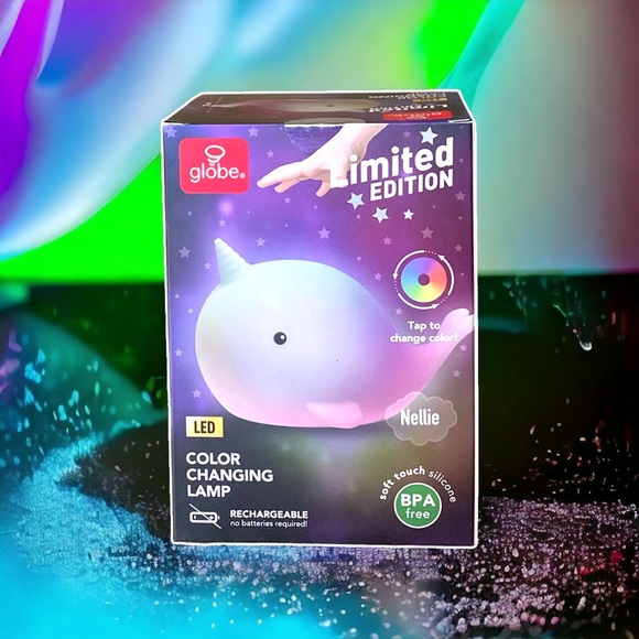 🆕 LED Limited Edition Nellie the Whale Color Changing Rechargeable Tap Lamp - Picture 10 of 12